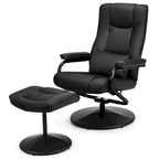 Recliner Chair 360 Degree Swivel PU Leather Chair with Footrest