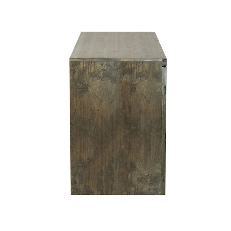 Bridgevine Home Joshua Creek 48 inch TV Stand for TVs up to 55 inches, No Assembly Required, Barnwood Finish