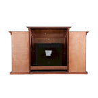 SEI Furniture Gracewood Hollow Womack 70-inch Mahogany Electric Fireplace with Bookshelves - N/A