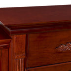 SEI Furniture Gracewood Hollow Womack 70-inch Mahogany Electric Fireplace with Bookshelves - N/A