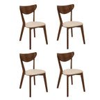 Markus Tan and Chestnut Open Back Dining Chairs (Set of 4)