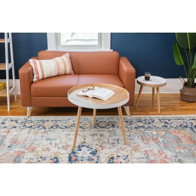 2-Piece Nestable End Tables for Living Room, Bedroom and Small Spaces