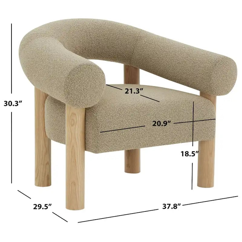 SAFAVIEH Couture Reese Accent Chair - 38 W x 30 D x 30 H - 38Wx30Dx30H