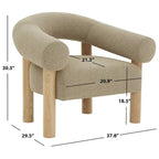 SAFAVIEH Couture Reese Accent Chair - 38 W x 30 D x 30 H - 38Wx30Dx30H