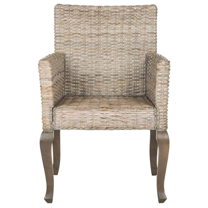 SAFAVIEH Alearda Natural Dining Chair (Set of 2) - 23 x 24.4 x 34 - 23Wx24Dx34H
