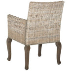 SAFAVIEH Alearda Natural Dining Chair (Set of 2) - 23 x 24.4 x 34 - 23Wx24Dx34H