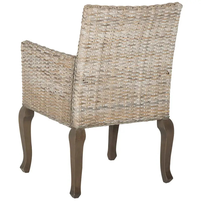 SAFAVIEH Alearda Natural Dining Chair (Set of 2) - 23 x 24.4 x 34 - 23Wx24Dx34H
