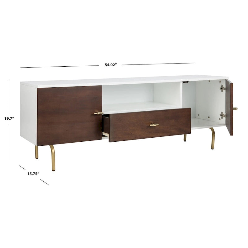 SAFAVIEH Lerke Media TV Stand - 54 W x 15.7 L x 19.7 H - 54Wx16Dx20H