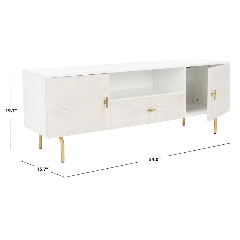 SAFAVIEH Lerke Media TV Stand - 54 W x 15.7 L x 19.7 H - 54Wx16Dx20H