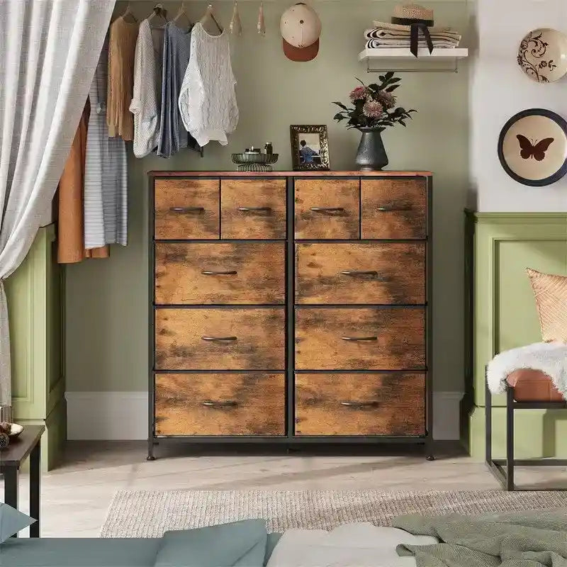Fabric Dresser for Bedroom - 11.7D x 39.4W x 39.4H