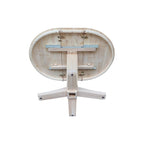 36 Solid Wood Round Top Pedestal Dining Table with 12 in Leaf