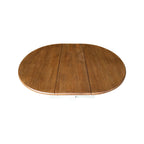 36 Solid Wood Round Top Pedestal Dining Table with 12 in Leaf