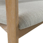 Modrest Belton Modern Off-White Fabric & White Wash Oak Dining Chair