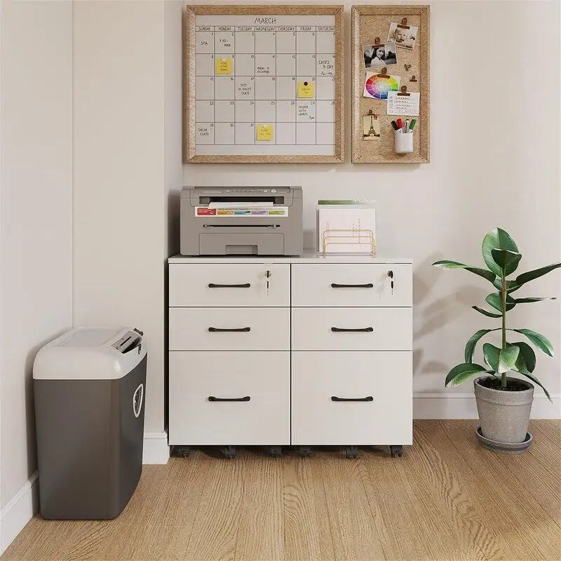 3 Drawers Wooden Locking File Cabinet with Storage Removable File Cabinet - 15.5D x 15.5W x 24H