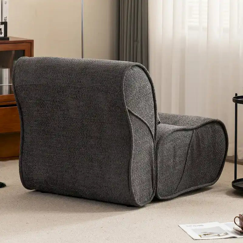 Soft Pellet Velvet Recliner, Comfortable Lounge Chair with Waist Pack Padding, Ideal for Living Room, Bedroom or Office
