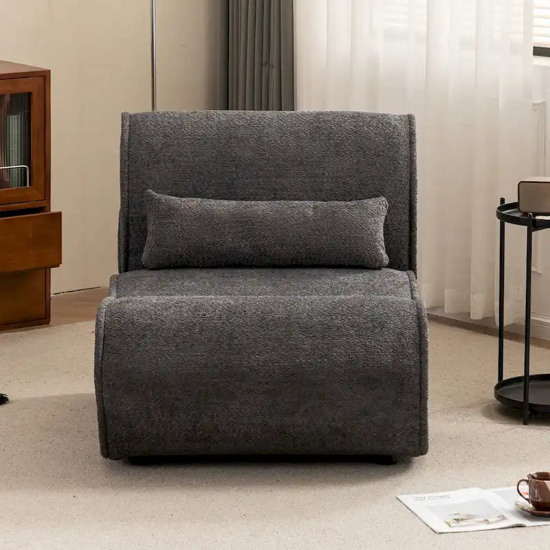 Soft Pellet Velvet Recliner, Comfortable Lounge Chair with Waist Pack Padding, Ideal for Living Room, Bedroom or Office