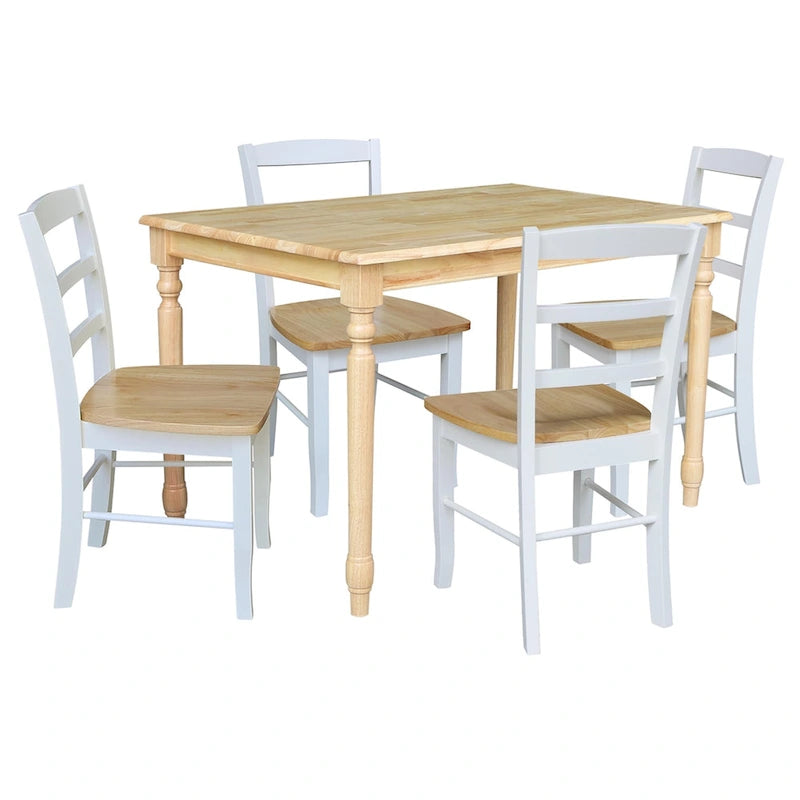 30 x 48 Solid Wood Dining Table with 4 Chairs